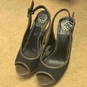 Vince Camuto Black and Brown Heels